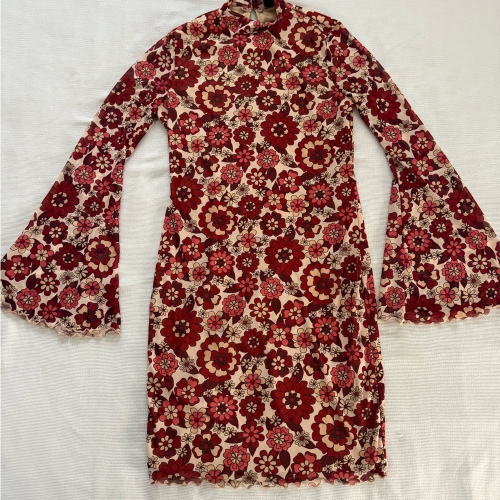 Red floral dress - Picture 1 of 5